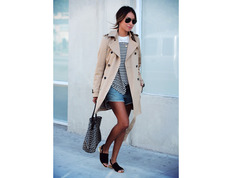 A trench coat adds polish t...